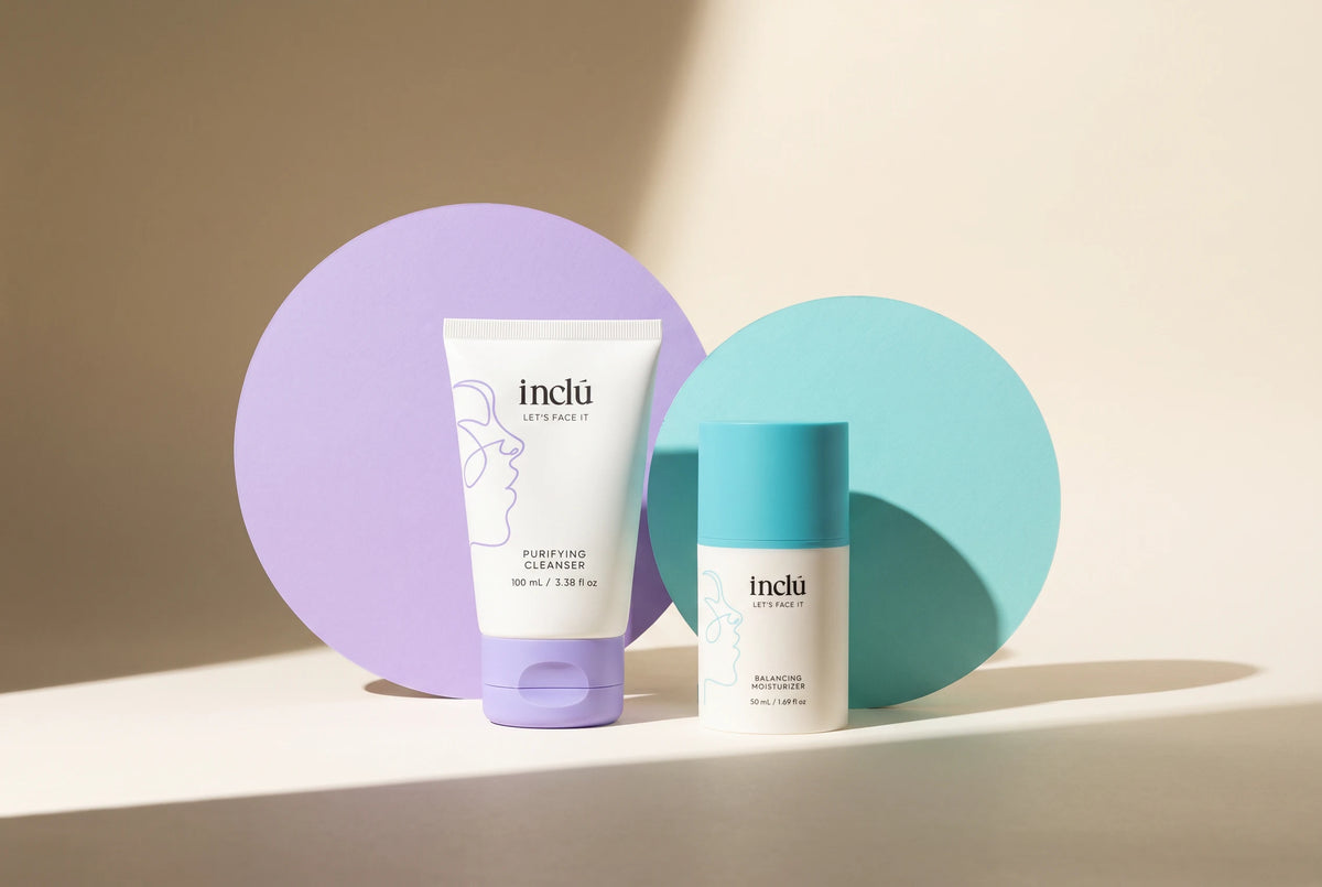 Inclū Balancing Moisturizer and Purifying Cleanser